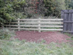 Wooden Bench and fencing installation